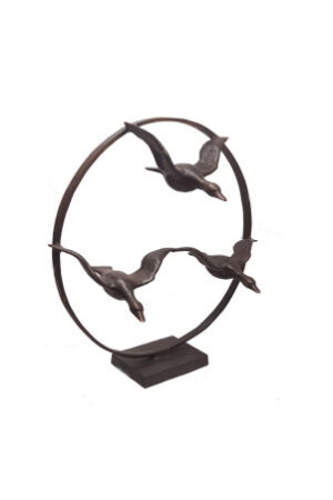 Bronzen sculptuur in Vogelvlucht